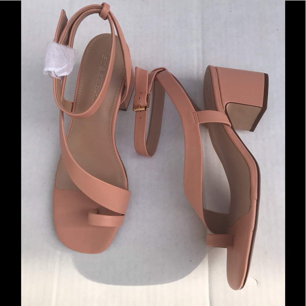 Bcbgeneration Sandals Leather Upper Blocked Heel - image 1